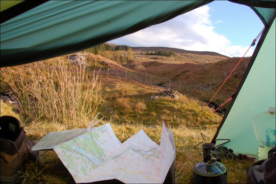 view from tent