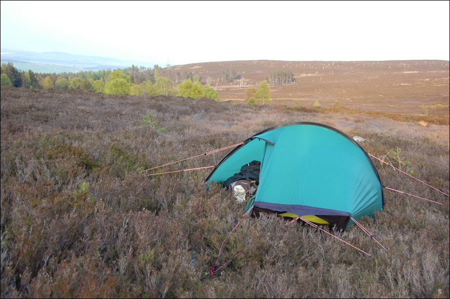 Camp in the heather